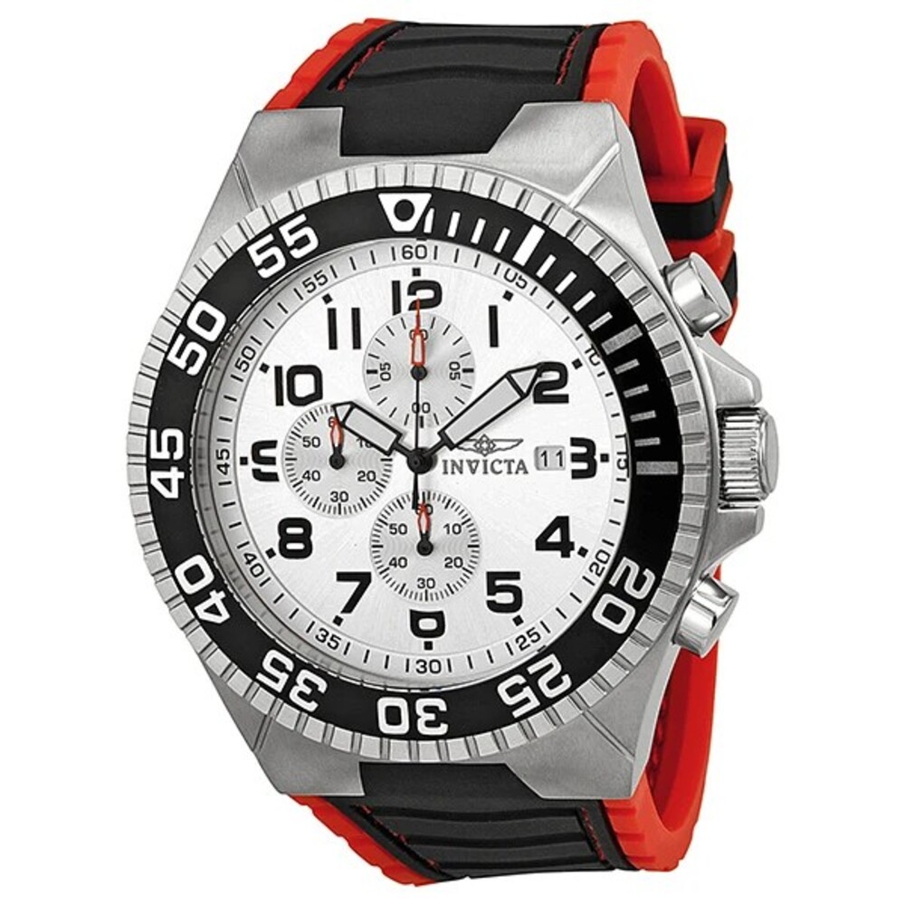 Invicta Pro Diver Chronograph Silver Dial Men's Watch 12411 - Silver
